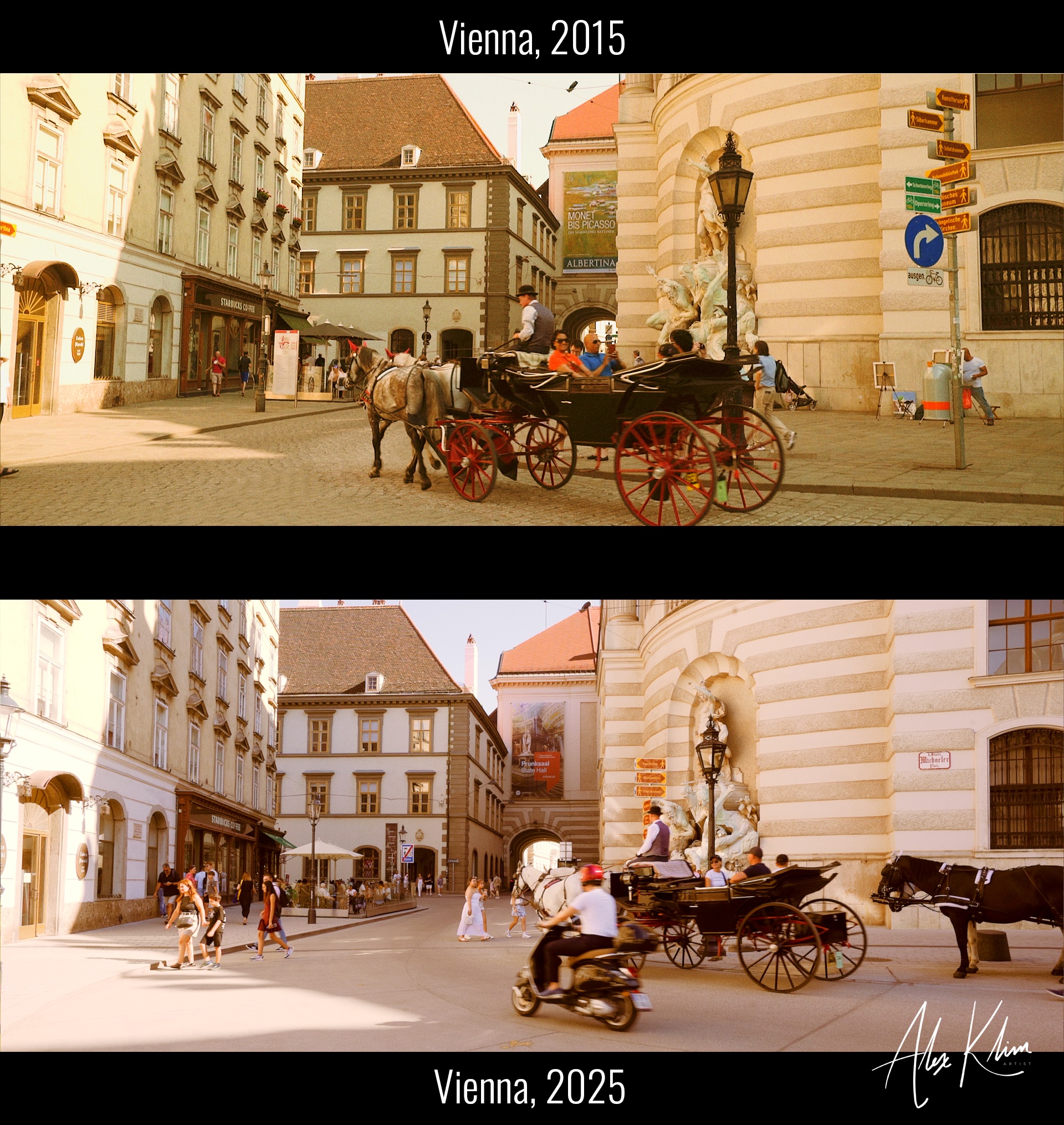 Michaelerplatz 2015 und 2025